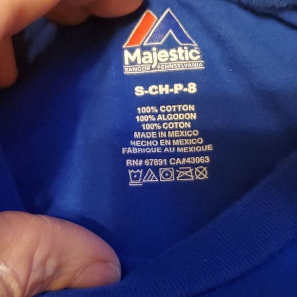 Kids Chicago Cubs & Chicago Cubs Majestic Baez 9 MLB T-Shirts size Small - Picture 8 of 8